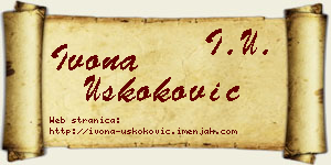 Ivona Uskoković vizit kartica